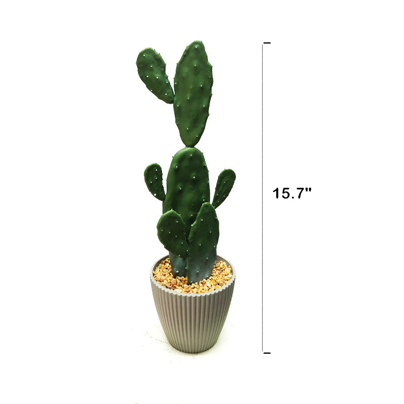Artificial Cactus Green Rabbit Ear Multibranched