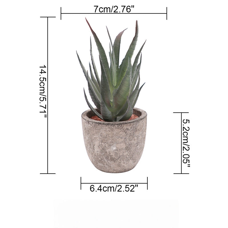 Indoor decoration simulation succulent plant bonsai retro artificial flower bonsai home living room desktop decoration