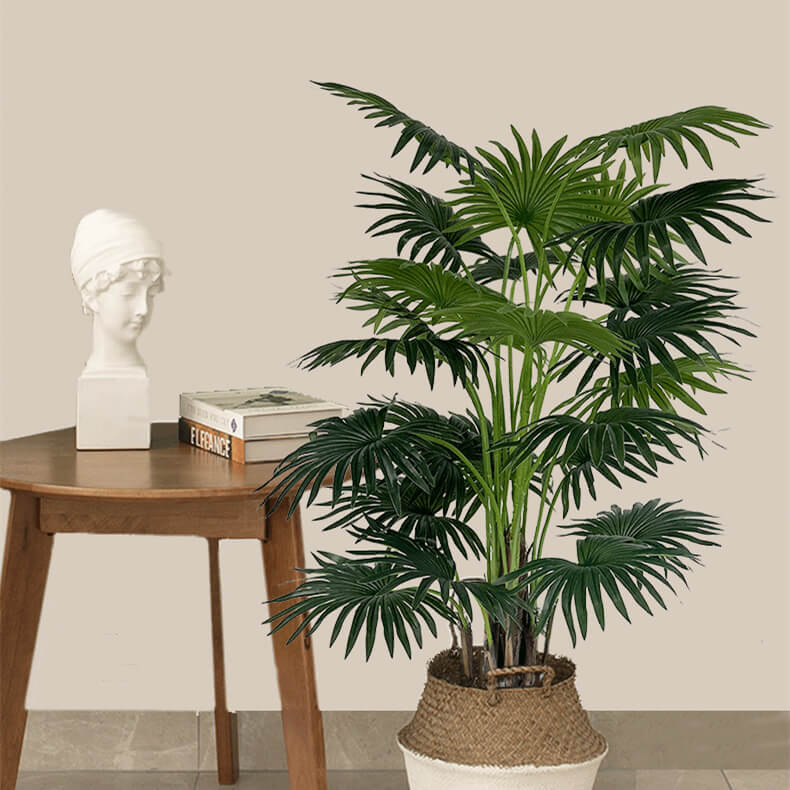 areca palm bonsai Cheap Artificial Livistona Palm Bonsai Tree With Pot Free Shipping – AMG