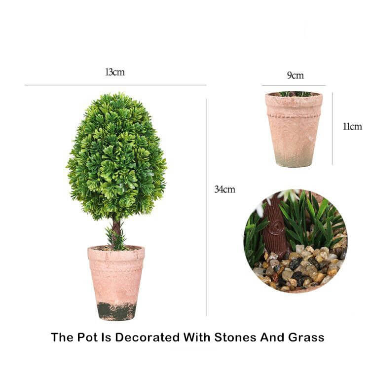 Artificial Ball Plants In Pot Indoor Decoration