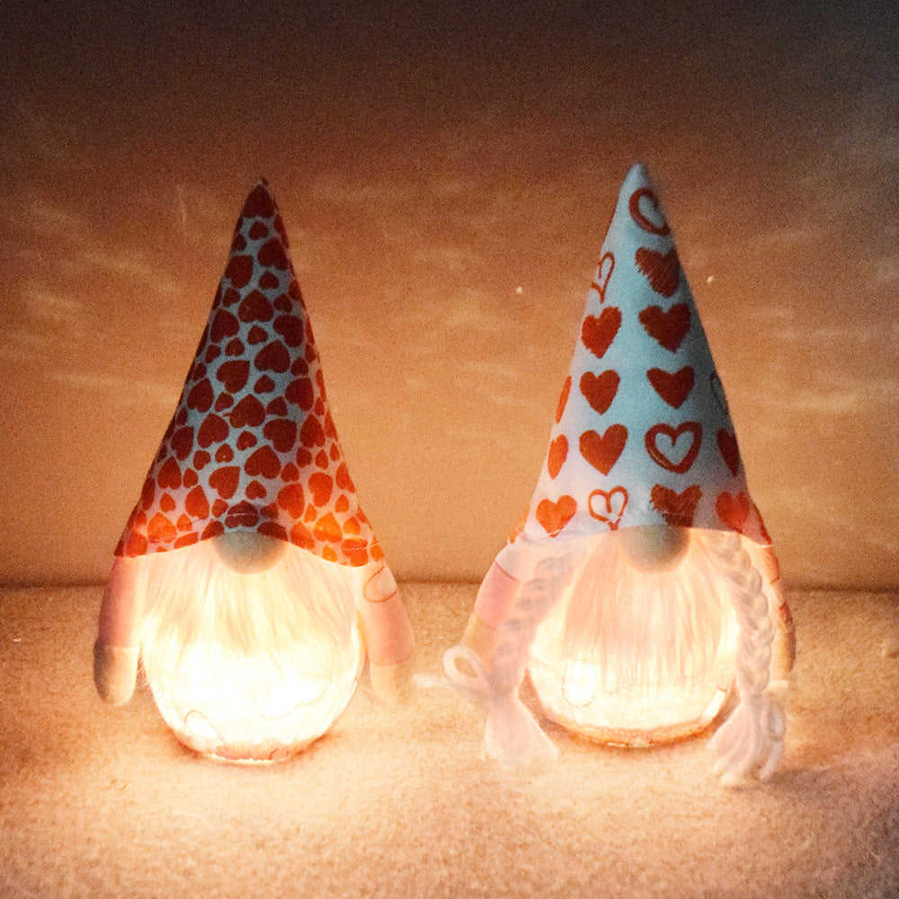 Valentine's Day Gnome Faceless Doll With LED Lights