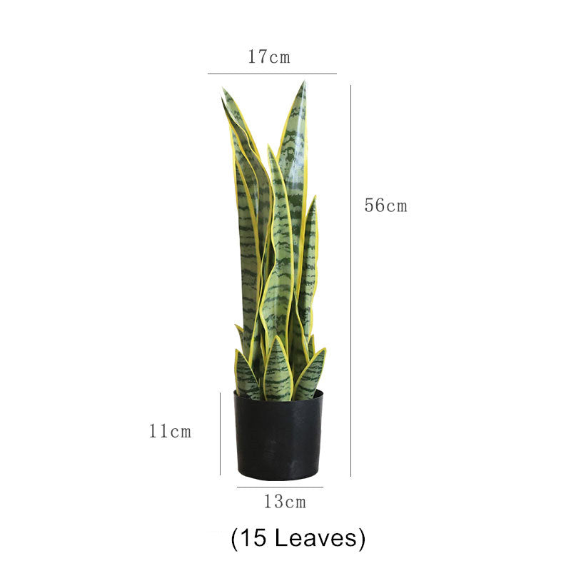 Artificial Snake Plants (Sansevieria Trifasciata) Floor Foliage Plant in Planter