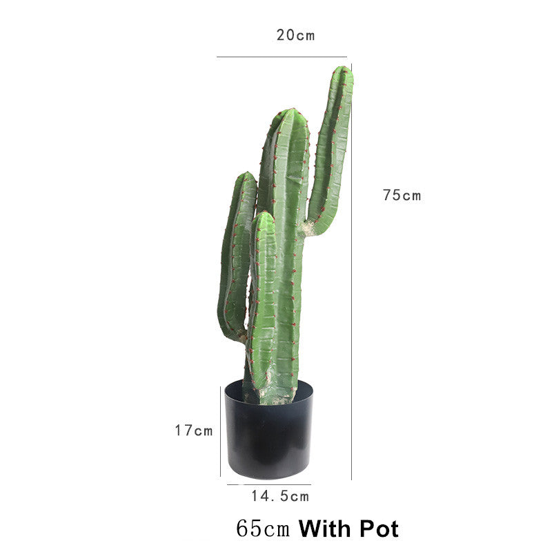 Faux Cactus Tree Multibranched in Pot Liner