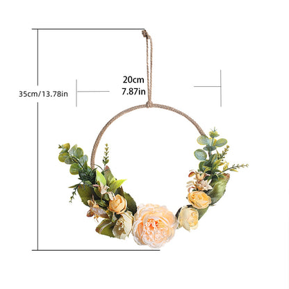 Simulated rose ring, fake flower door decoration, wall decoration, wall hanging