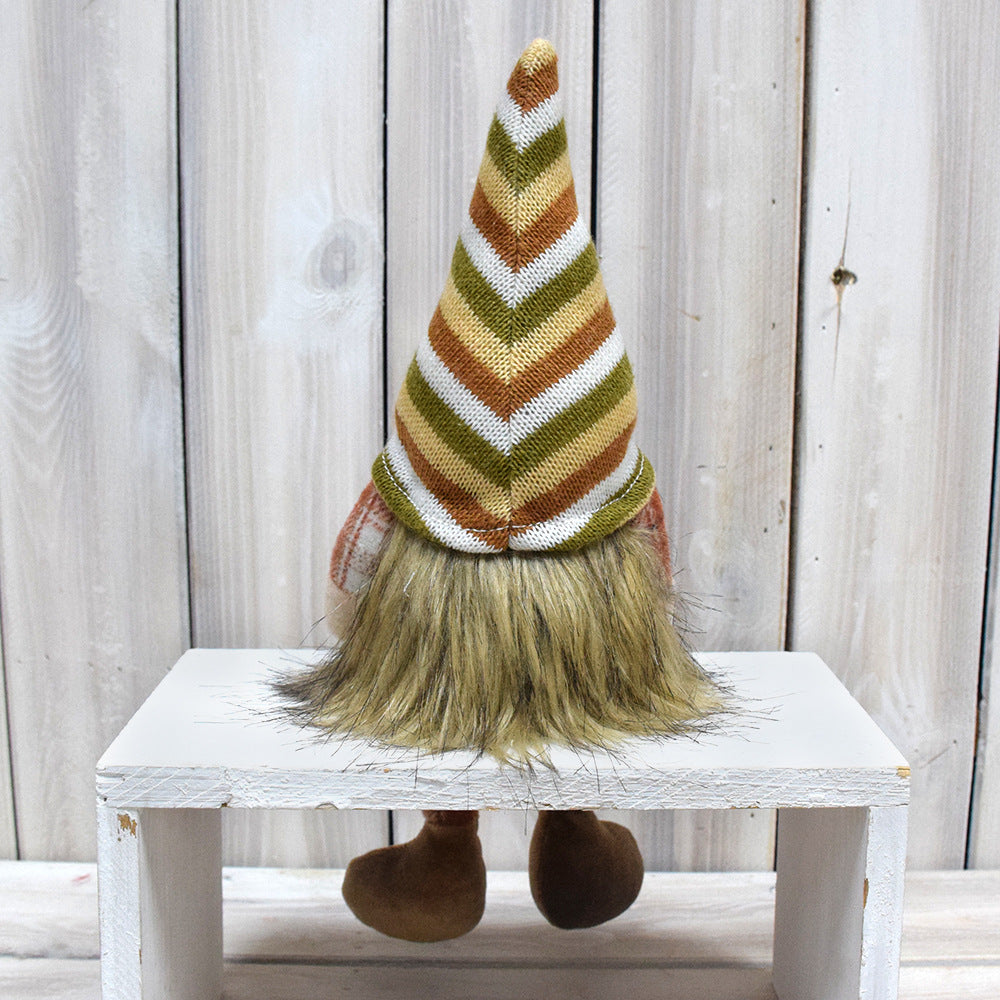 Autumn Harvest Festival goblin hanging leg faceless doll knitting
