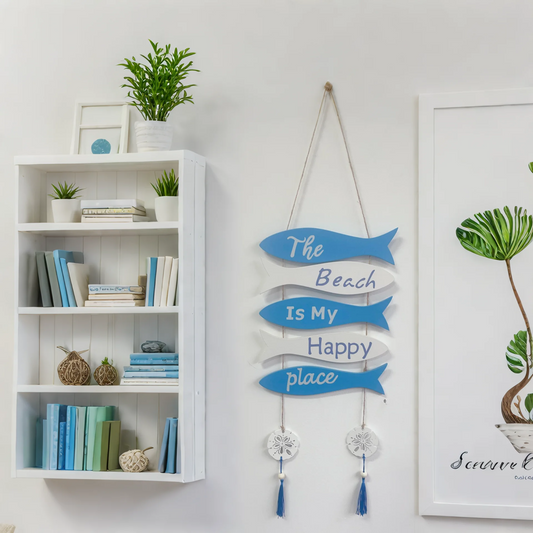 Four Fish Plaque Hanging Decoration Ocean Wind Wall Decoration Wooden Fish Wall Hanging Decoration
