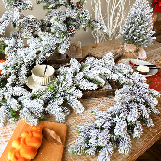 Artificial Pine Snow Flocked Christmas Garland Decoration