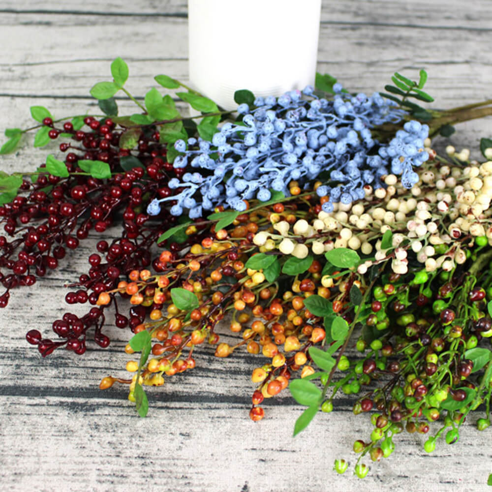 Artificial Love Bean Berries Branches Spray Flowers Plant
