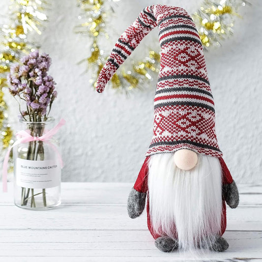 Christmas Elf Faceless Goblin Doll Ornaments Red