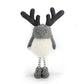 Christmas Figurine Standing Gnome Grey Stripe