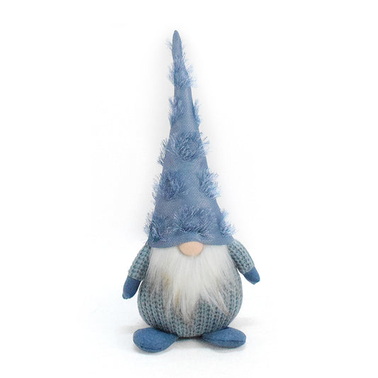 Christmas Gnome Rudolph Doll Ornament Dusty Blue