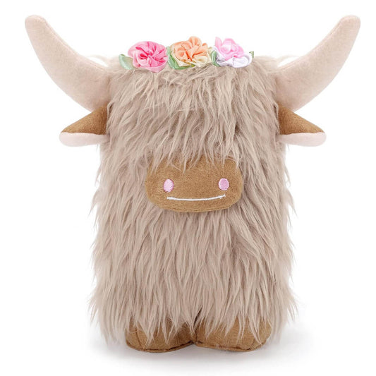 Highland Cow Gnomes Scottish Tomt Flowers Brown