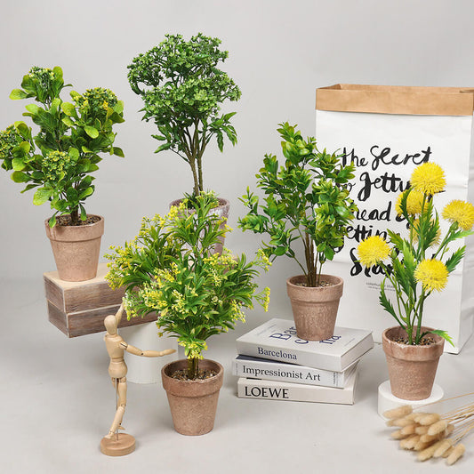 Office Desk Mini Artificial Plants Pot