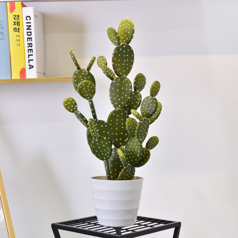 fake prickly pear cactus Artificial Cactus Plants With Pot Indoor Fake Potted Plants – AMG