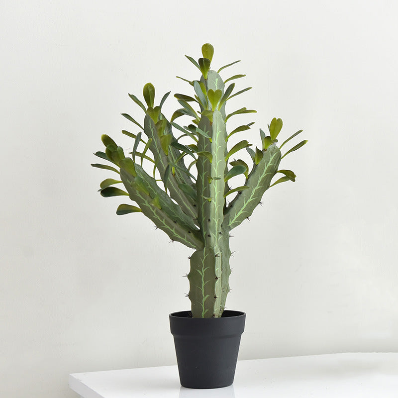 Artificial Cactus Plants In Imitation Ceramic Flower Pot