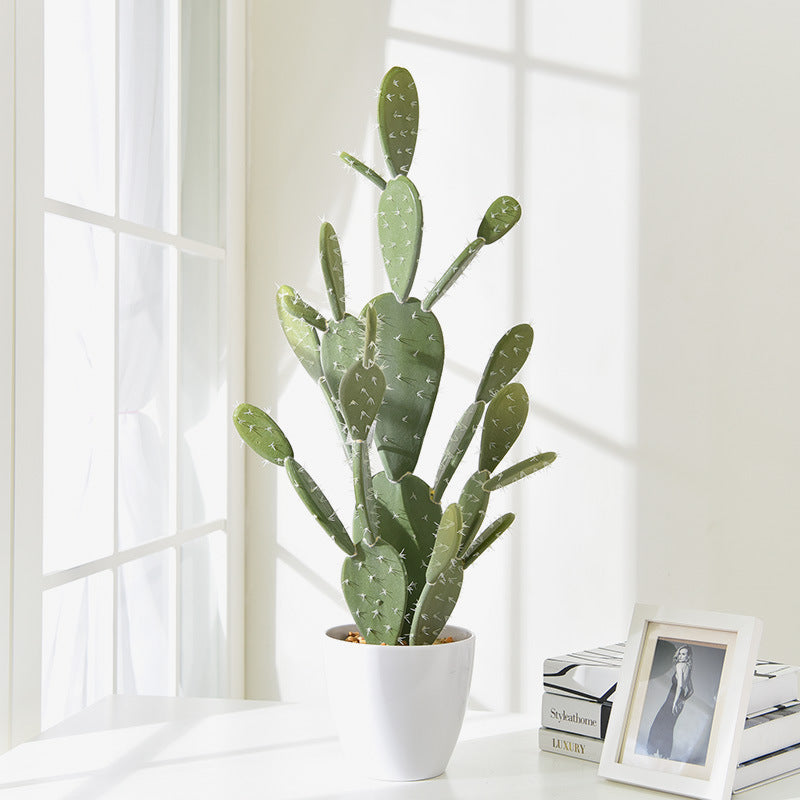 Artificial Cactus Plants In Imitation Ceramic Flower Pot