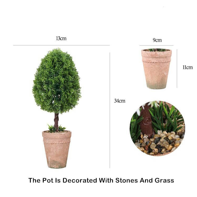 Artificial Ball Plants In Pot Indoor Decoration