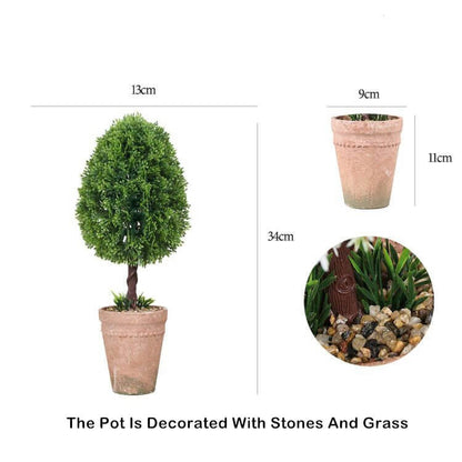 Artificial Ball Plants In Pot Indoor Decoration
