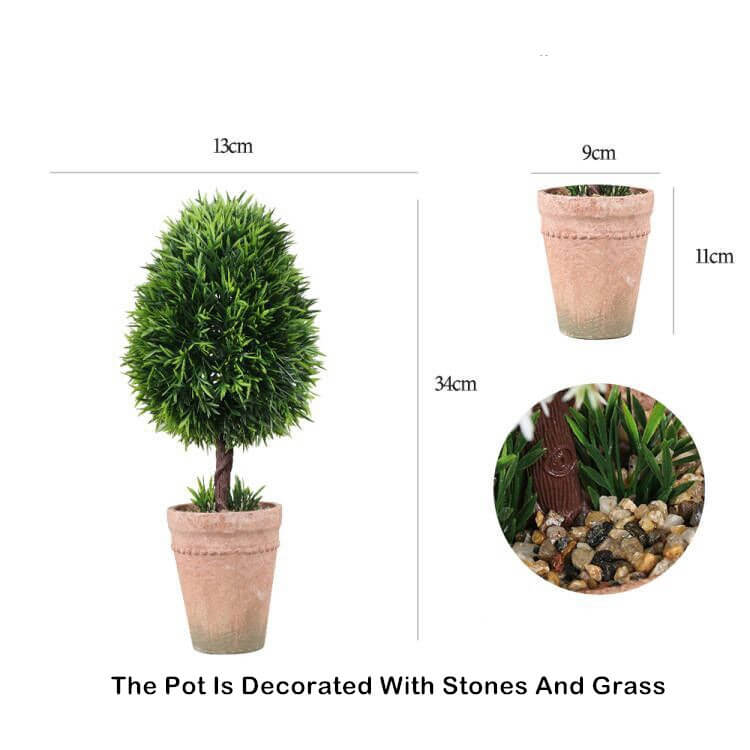 Artificial Ball Plants In Pot Indoor Decoration
