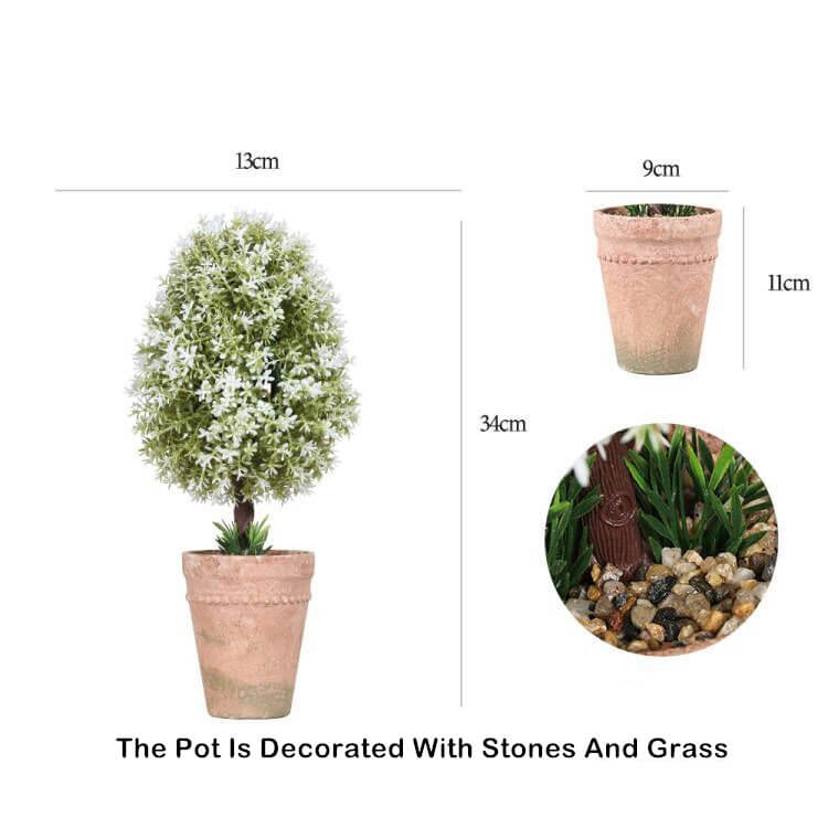 Artificial Ball Plants In Pot Indoor Decoration