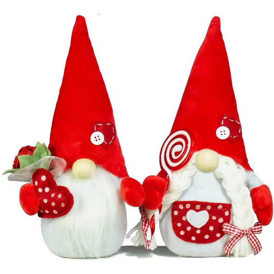 Gnomes Valentine's Day Gifts Mr and Mrs Rose Love Lollipop (2PCS)