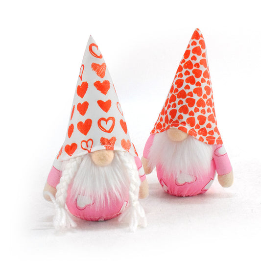 Valentine's Day Gnome Faceless Doll With LED Lights