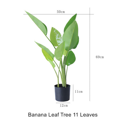 Artificial Banana Leaf Tree 11 Leaves in Planter