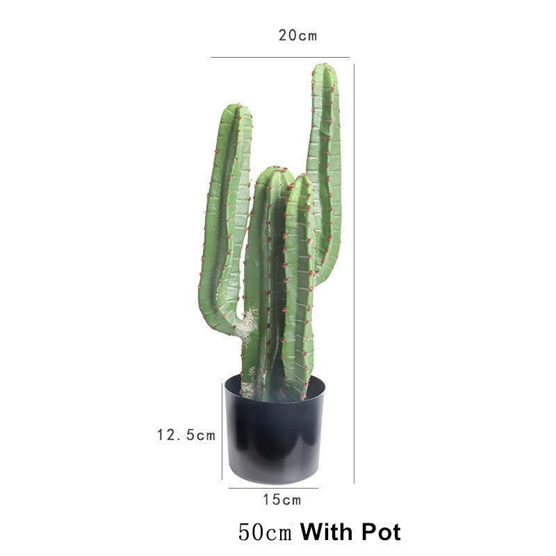Faux Cactus Tree Multibranched in Pot Liner