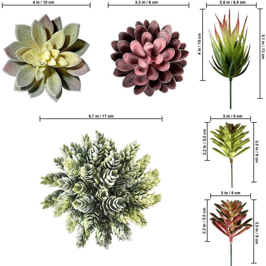 assorted artificial succulents Artificial Succulent Plants Assorted 16 Pcs