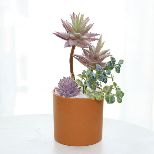 Mini Artificial Cactus Plants Faux Assortment Succulent With Pots