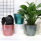 Self-Watering Hanging Planters 6.7" Plastic Flower Pot with Cotton Macrame Hanging Basket 35"