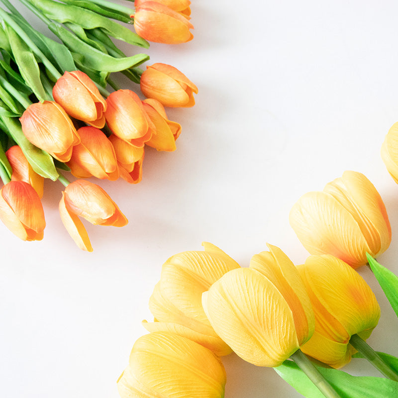 Silk Tulips Artificial Flowers 10 pcs